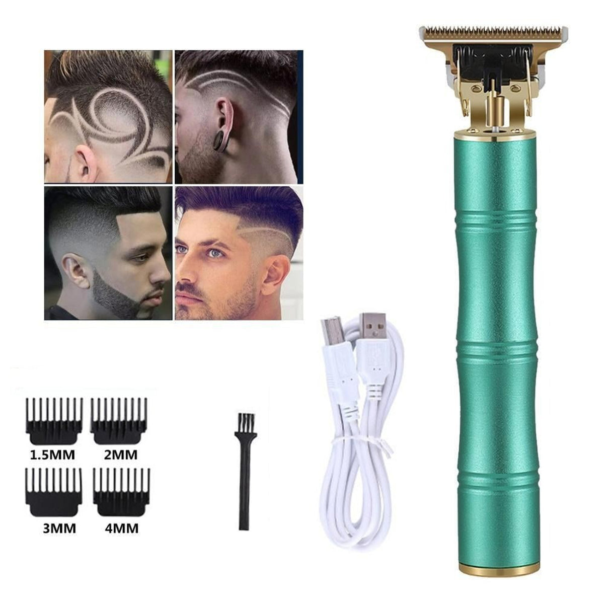 Christmas Hair Trimmer Wireless Cordless Beard Trimmer For Men With Carbon Steel T-Blade - Image 6
