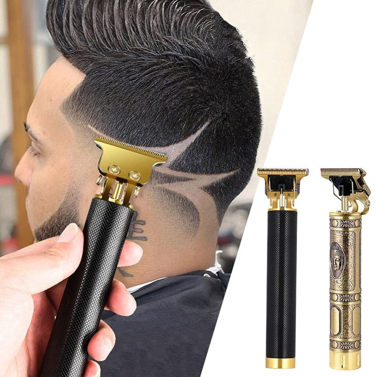Christmas Hair Trimmer Wireless Cordless Beard Trimmer For Men With Carbon Steel T-Blade - Image 2