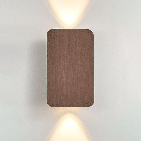 Aluminum Glass Wall Sconce with Up Down Glow