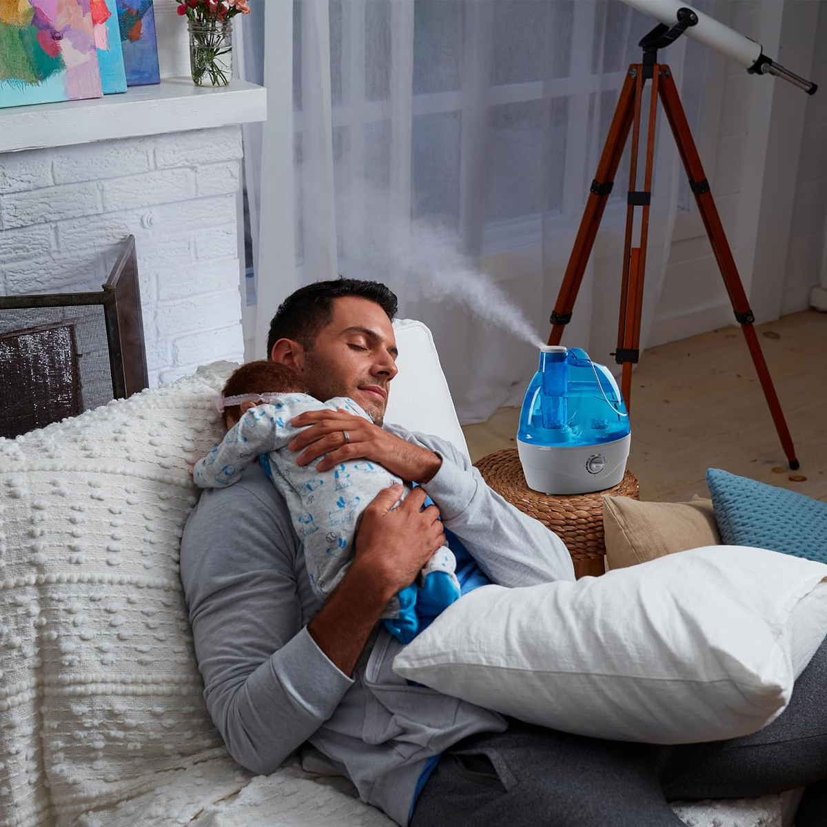 Cool Mist Humidifier With 2.2L Tank Ultrasonic Quiet Operation And 360° Nozzle - Image 4