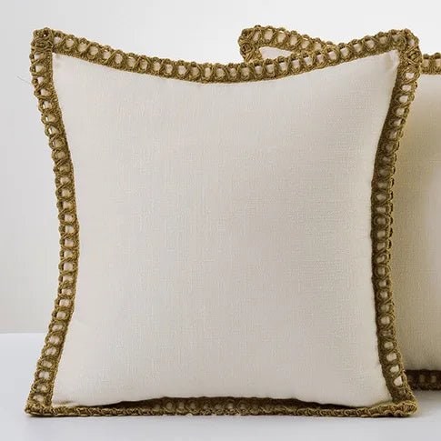 Crocheted Border Square Decorative Cushion With Vibrant French Style - Image 8