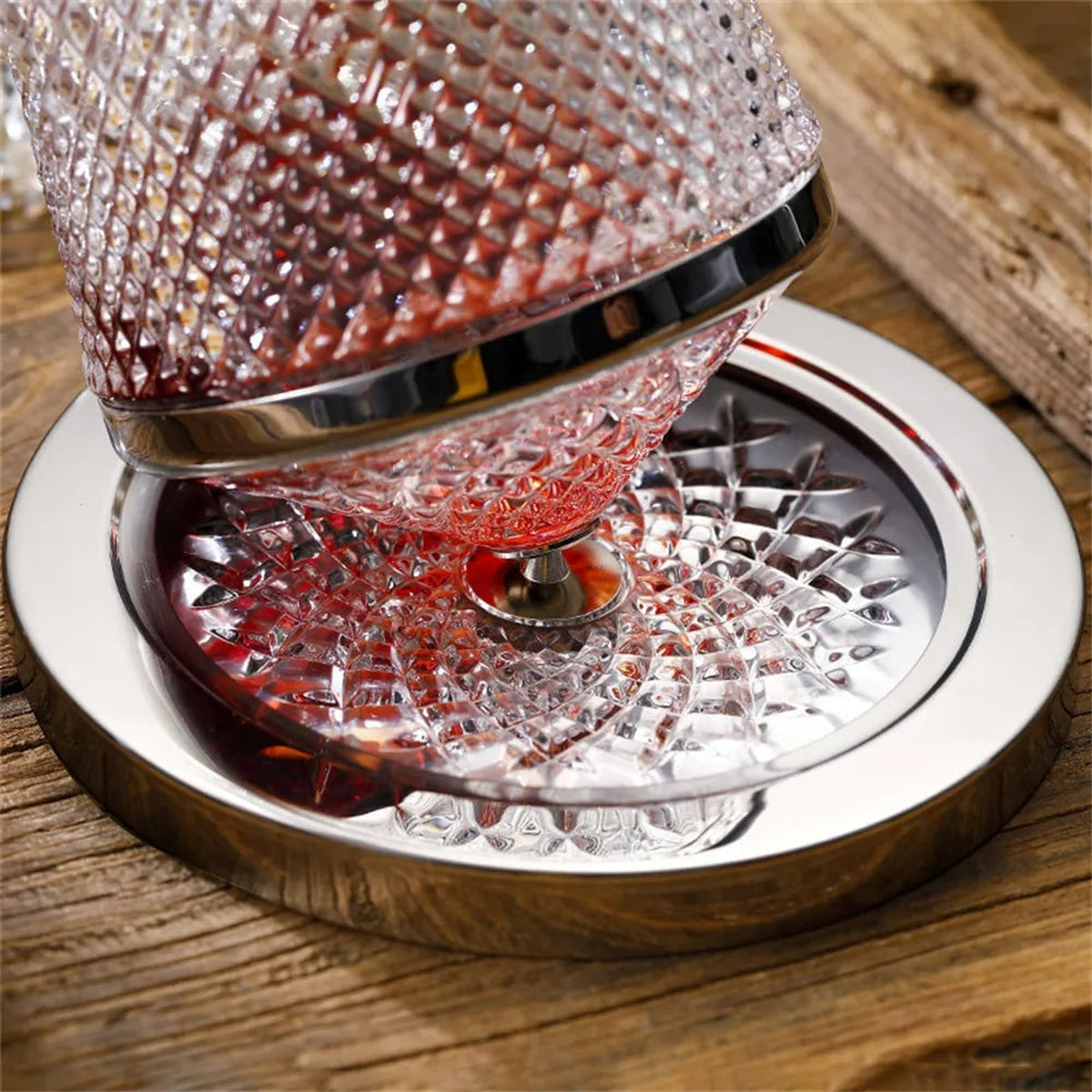 Crystal 360 Rotating Wine Decanter - Image 4
