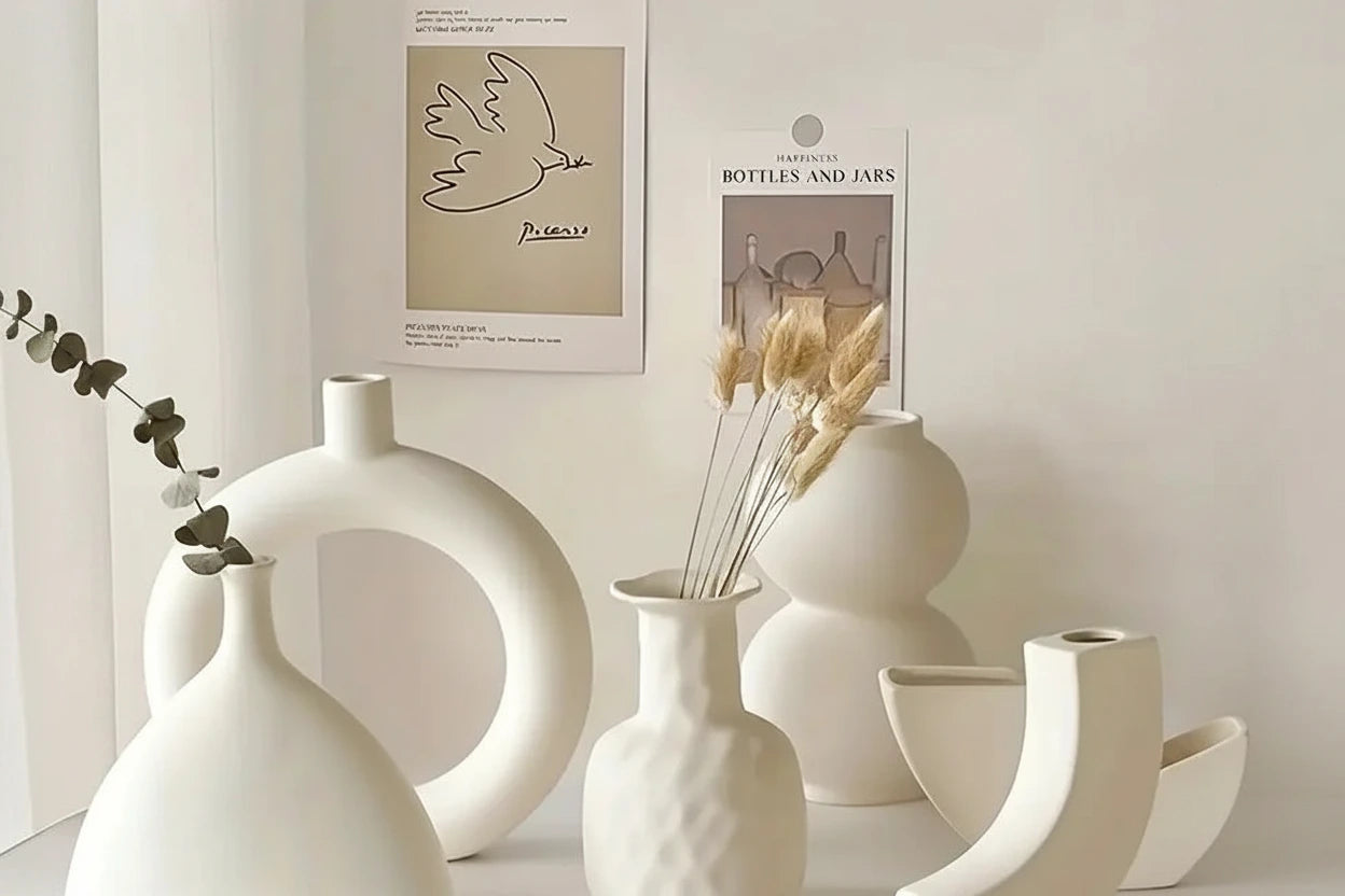 Minimalist Ceramic Vase with Sculptural Form
