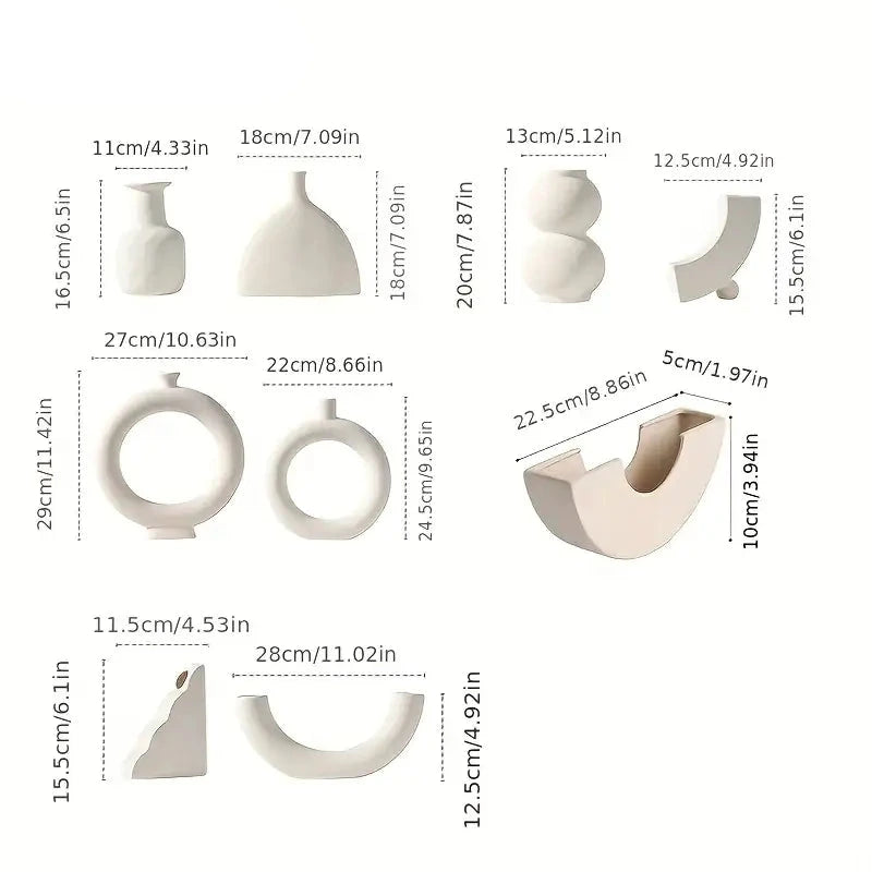 Minimalist Ceramic Vase with Sculptural Form