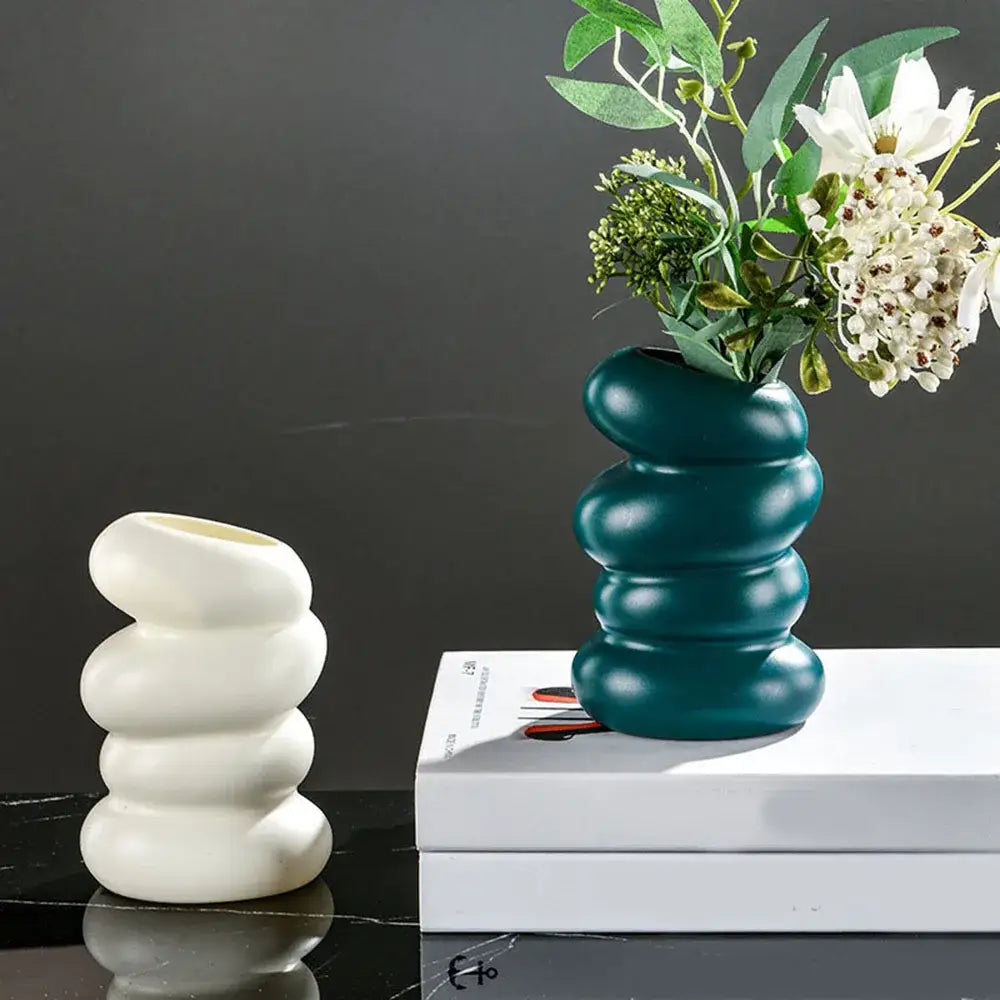 Modern Decorative Vase with Colorful Glass Style