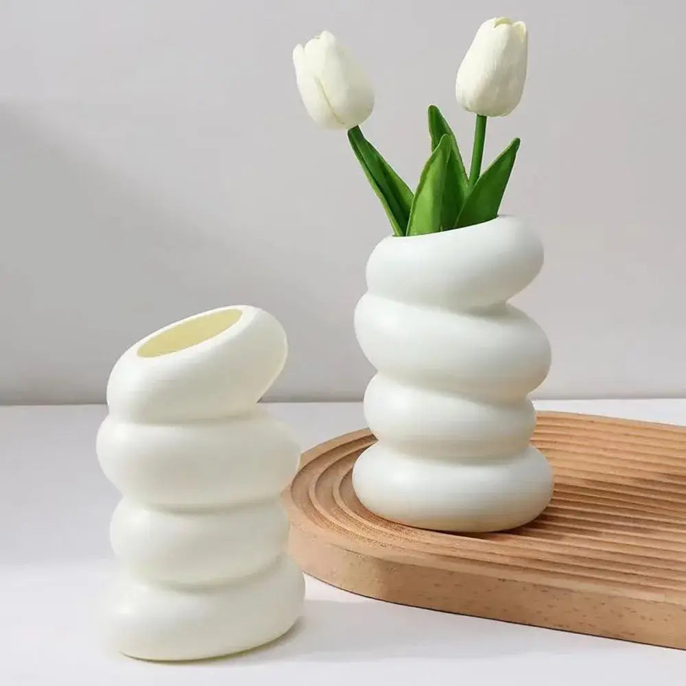 Modern Decorative Vase with Colorful Glass Style