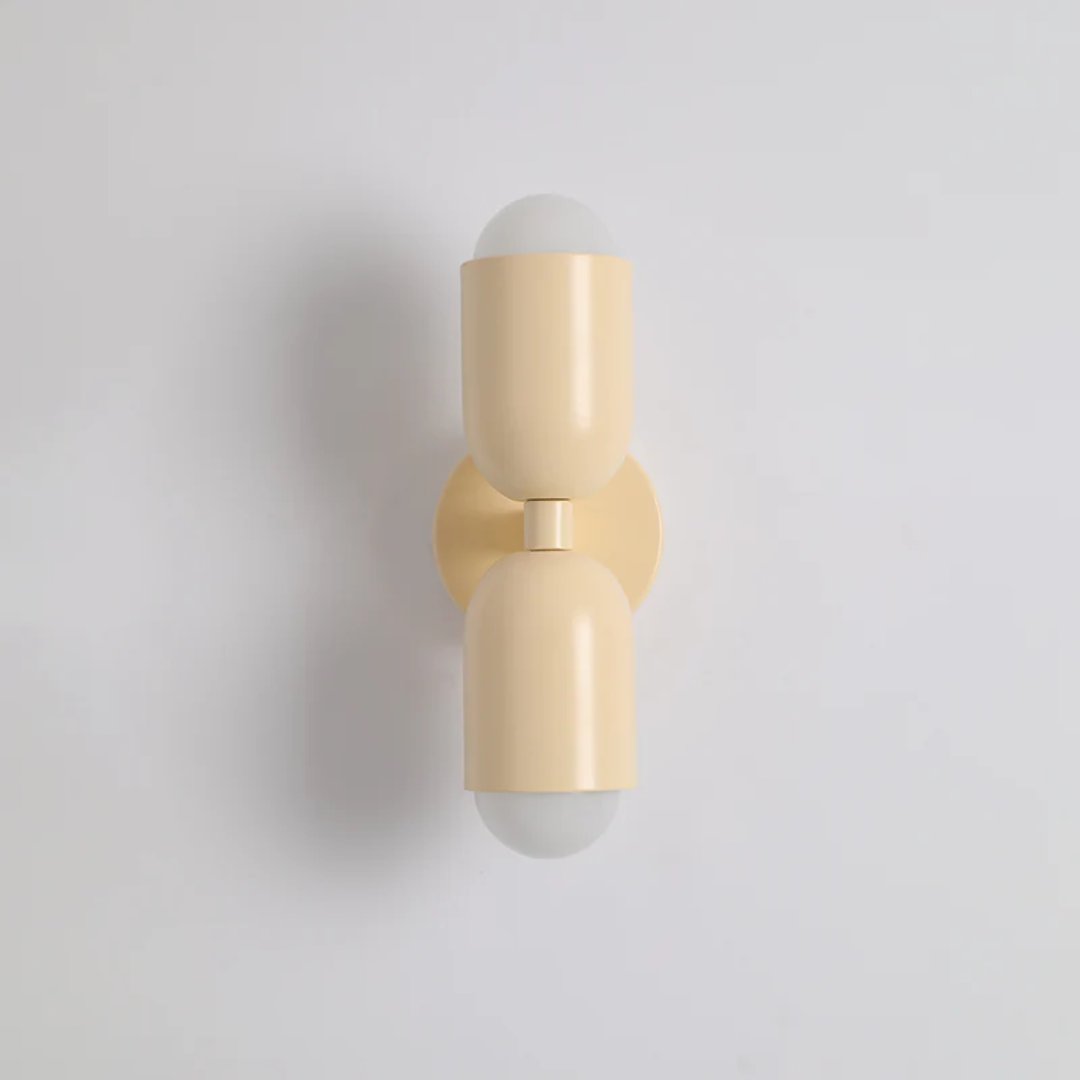 Modern Cylinder Wall Sconce with Dual Globes