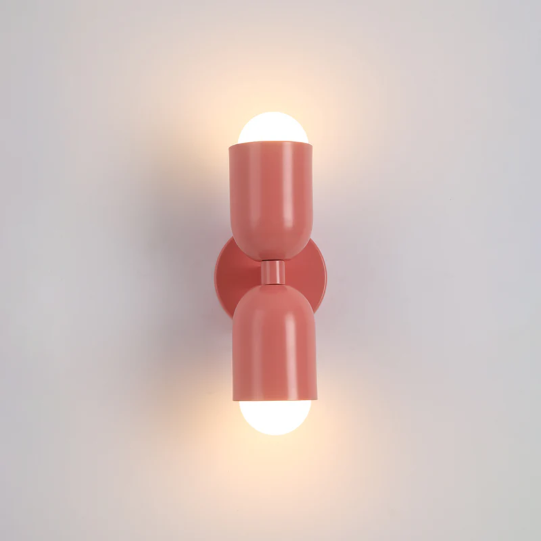 Modern Cylinder Wall Sconce with Dual Globes