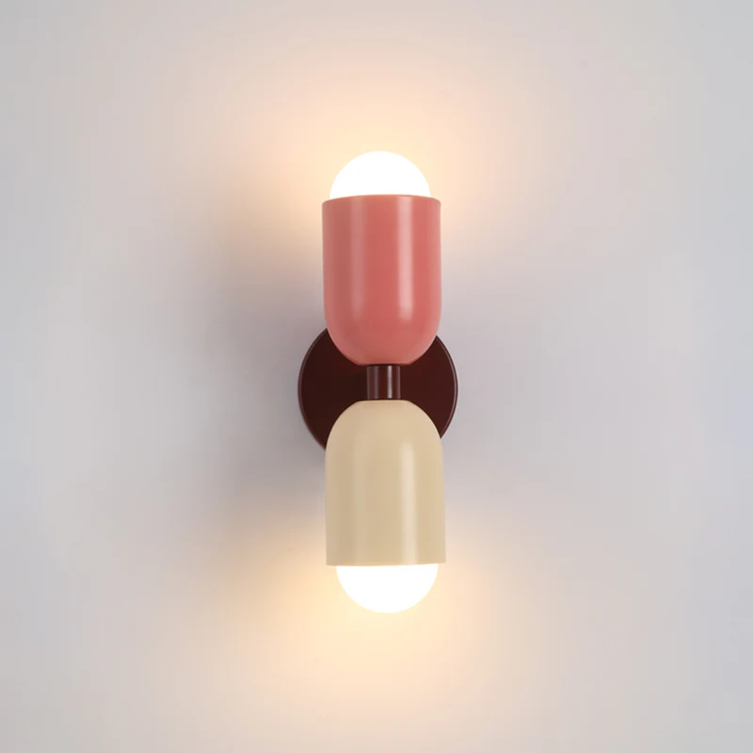 Modern Cylinder Wall Sconce with Dual Globes