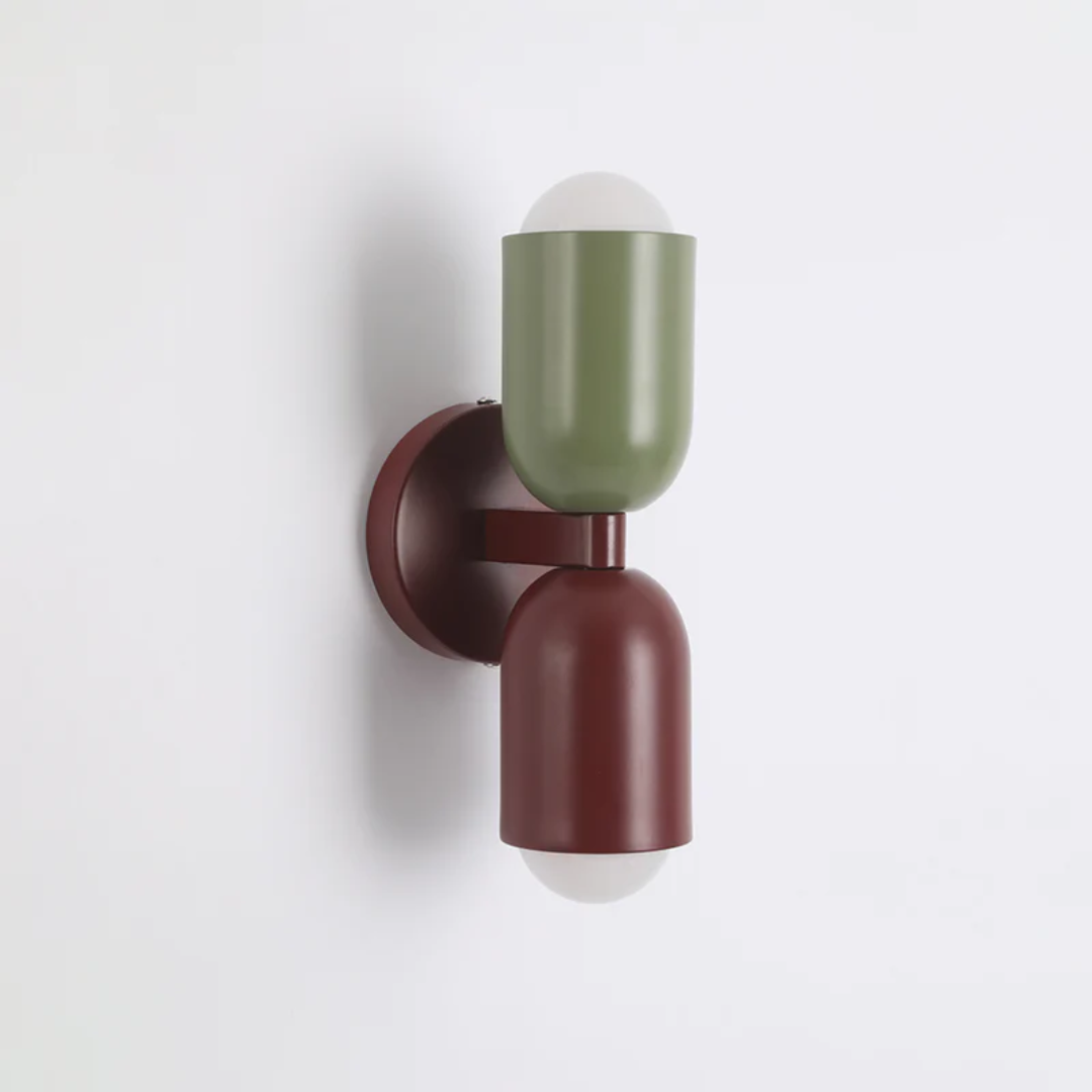 Modern Cylinder Wall Sconce with Dual Globes