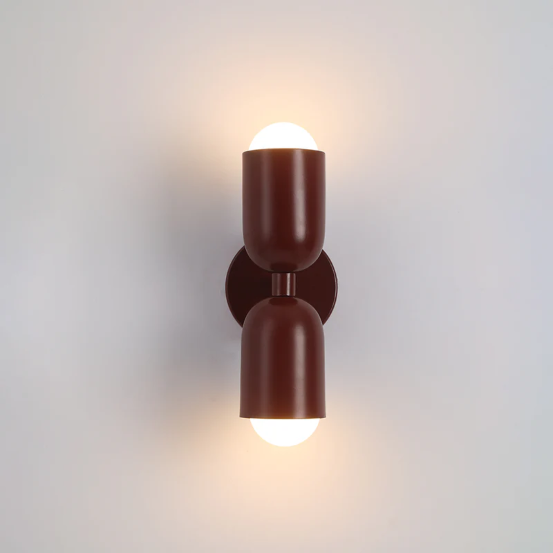 Modern Cylinder Wall Sconce with Dual Globes