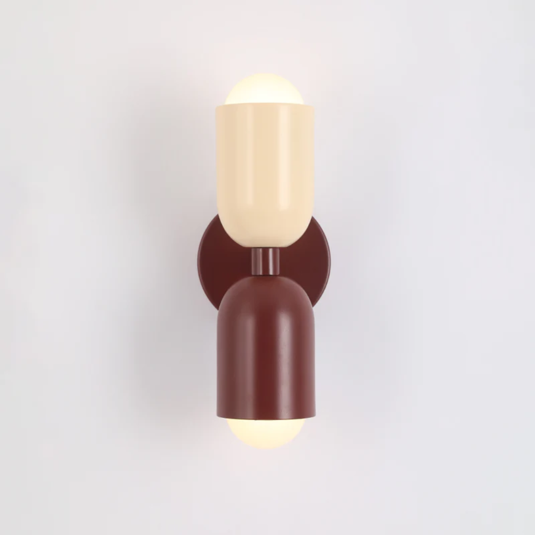 Modern Cylinder Wall Sconce with Dual Globes