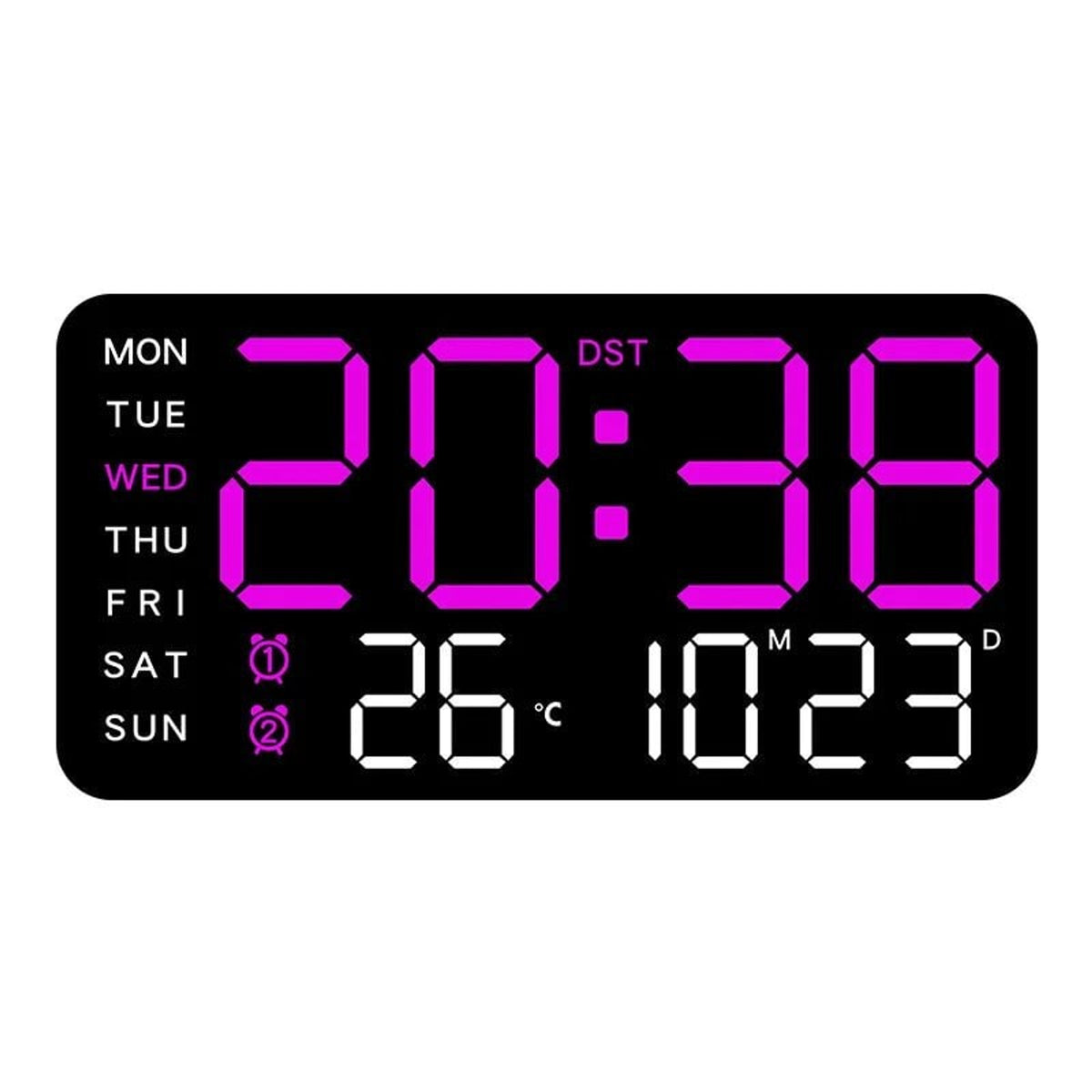 Digital Wall Clock With Temperature Display And Remote Control - Image 7