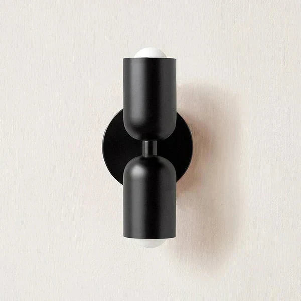 Modern Metal Wall Sconce with Dual Cylinders