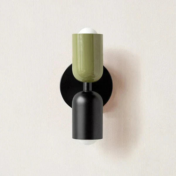 Modern Metal Wall Sconce with Dual Cylinders