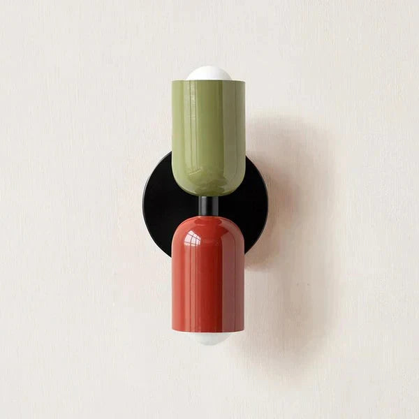 Modern Metal Wall Sconce with Dual Cylinders