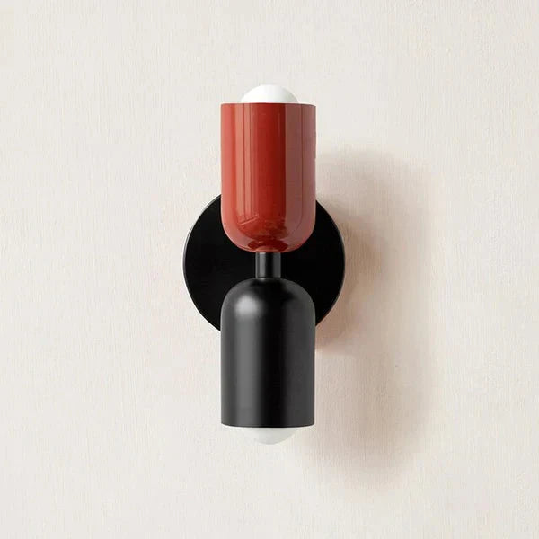 Modern Metal Wall Sconce with Dual Cylinders