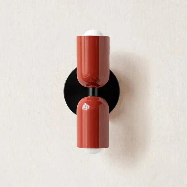 Modern Metal Wall Sconce with Dual Cylinders