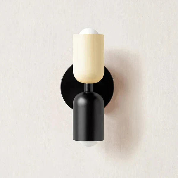 Modern Metal Wall Sconce with Dual Cylinders