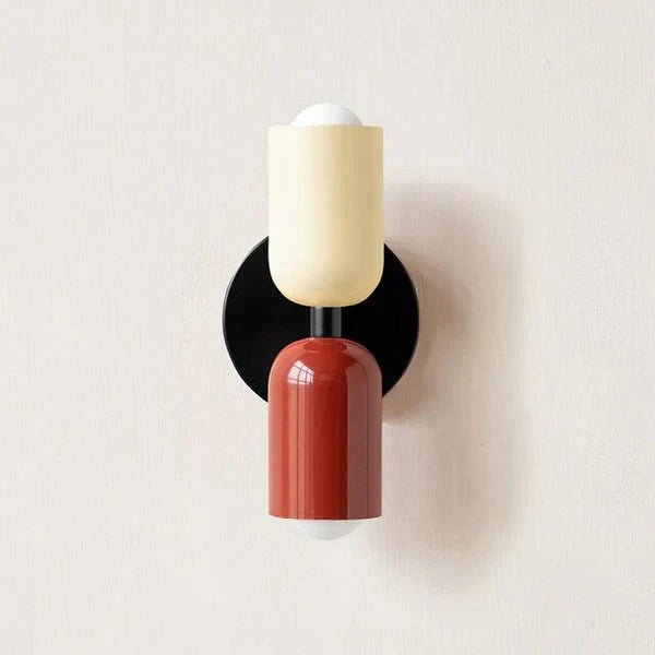 Modern Metal Wall Sconce with Dual Cylinders