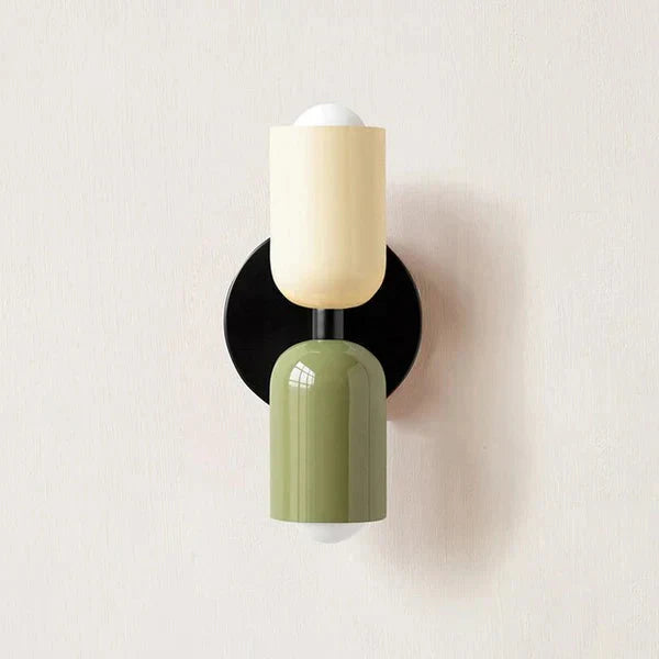 Modern Metal Wall Sconce with Dual Cylinders