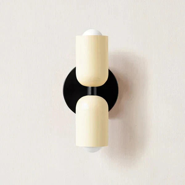 Modern Metal Wall Sconce with Dual Cylinders