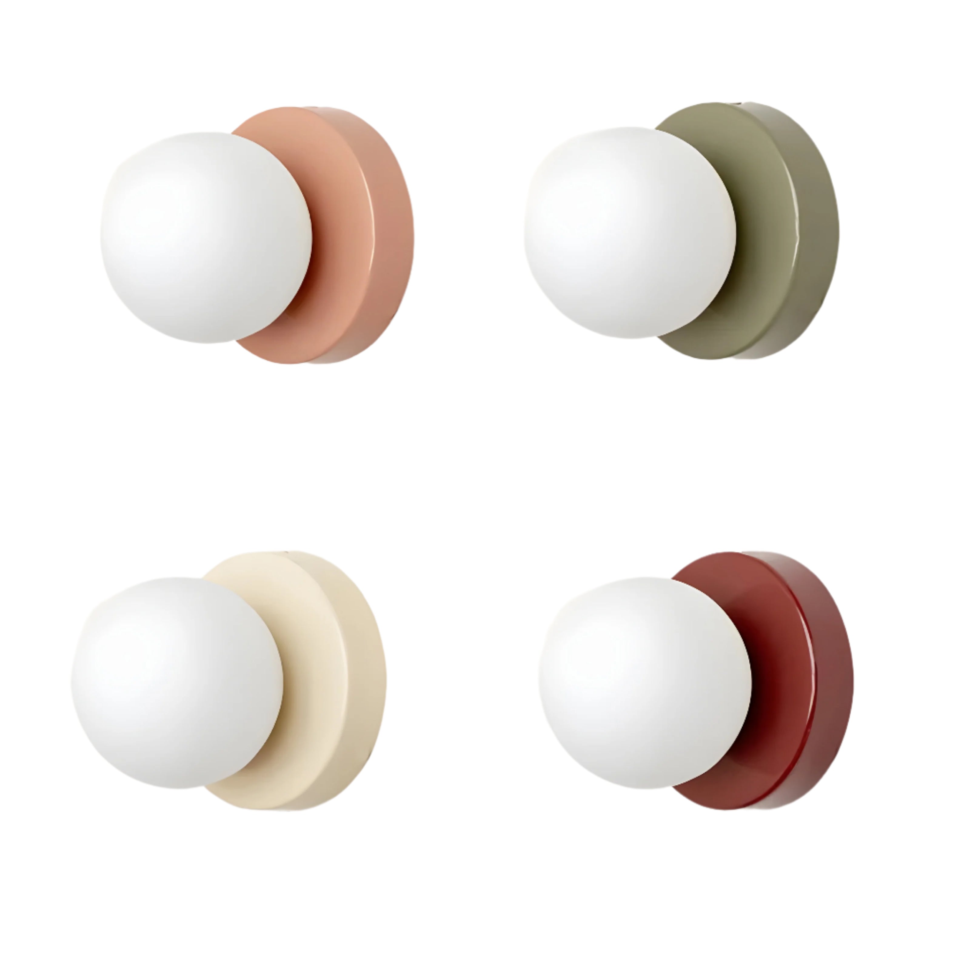 Nordic Glass Globe Sconce with Metal Mount