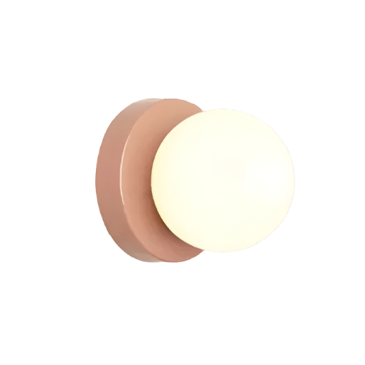 Nordic Glass Globe Sconce with Metal Mount
