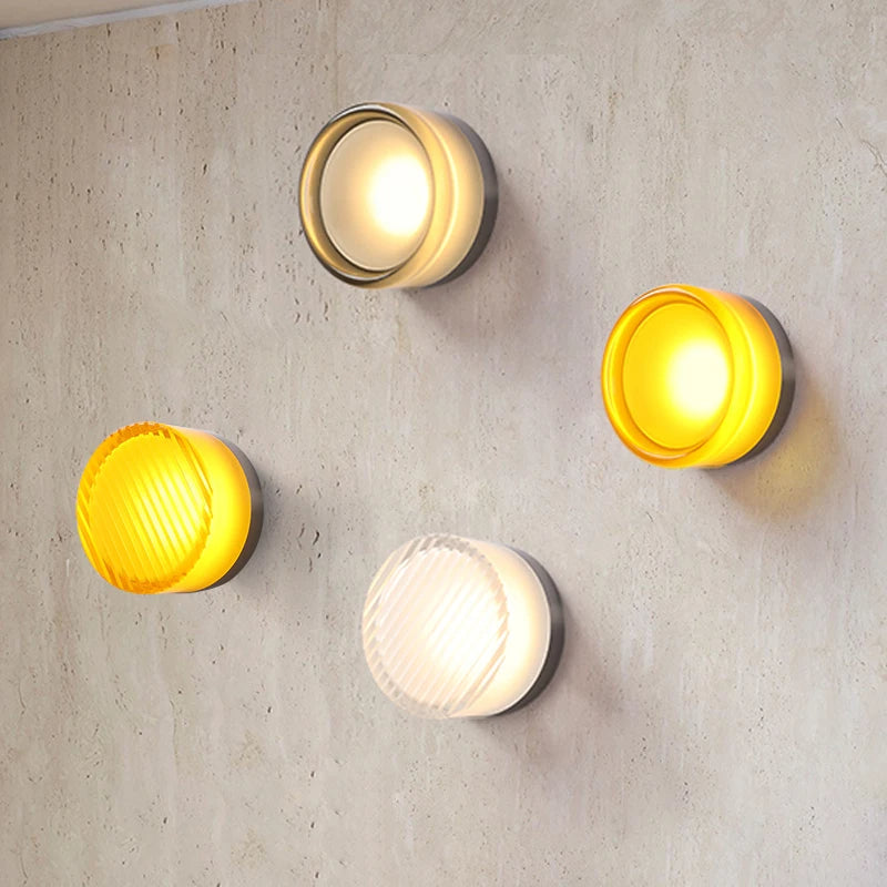 Nordic Acrylic Wall Sconce with Dimple Shade