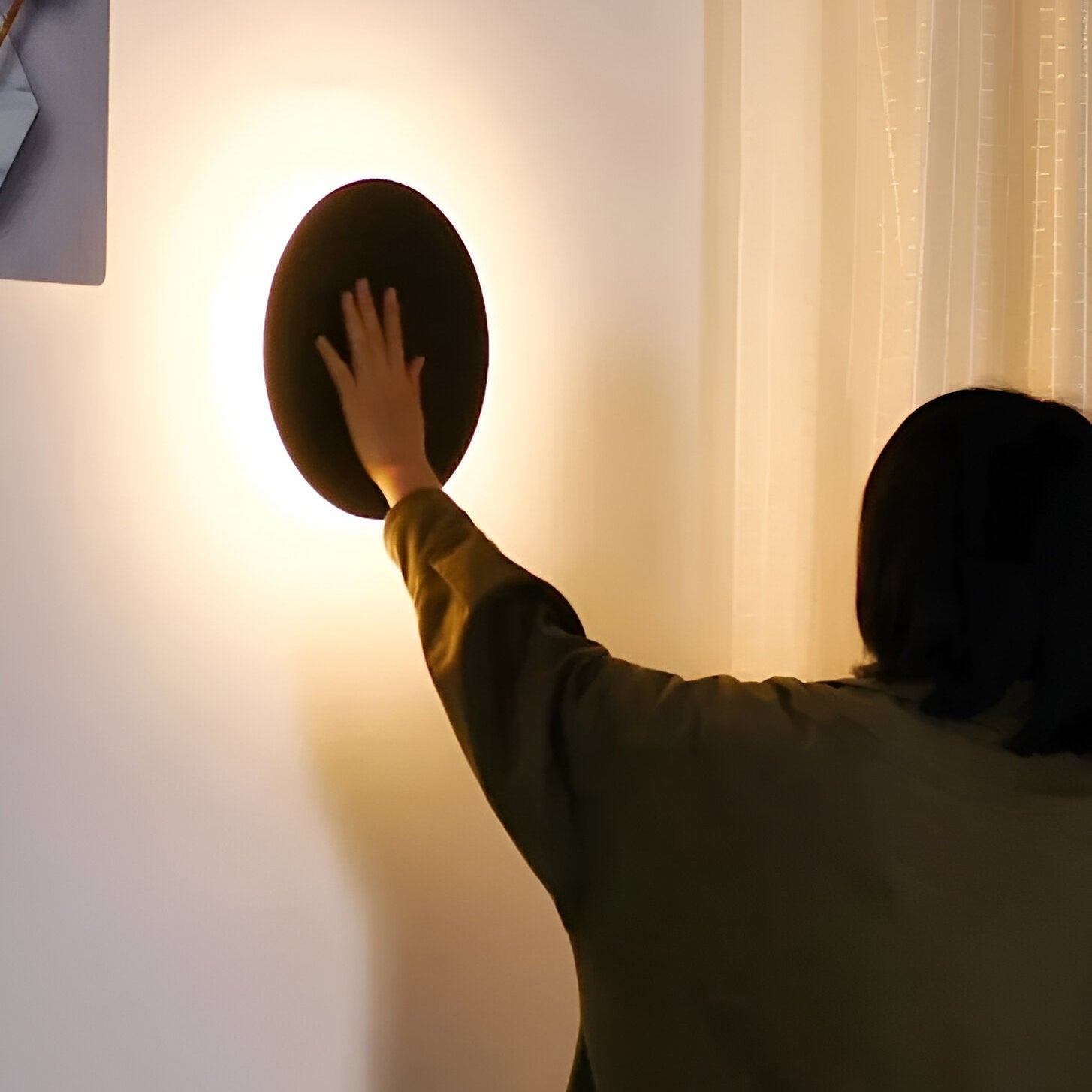Modern Round LED Wall Sconce with Halo Glow