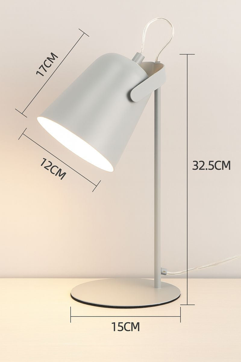 Nordic Metal Cone Table Lamp with Tilt Shade