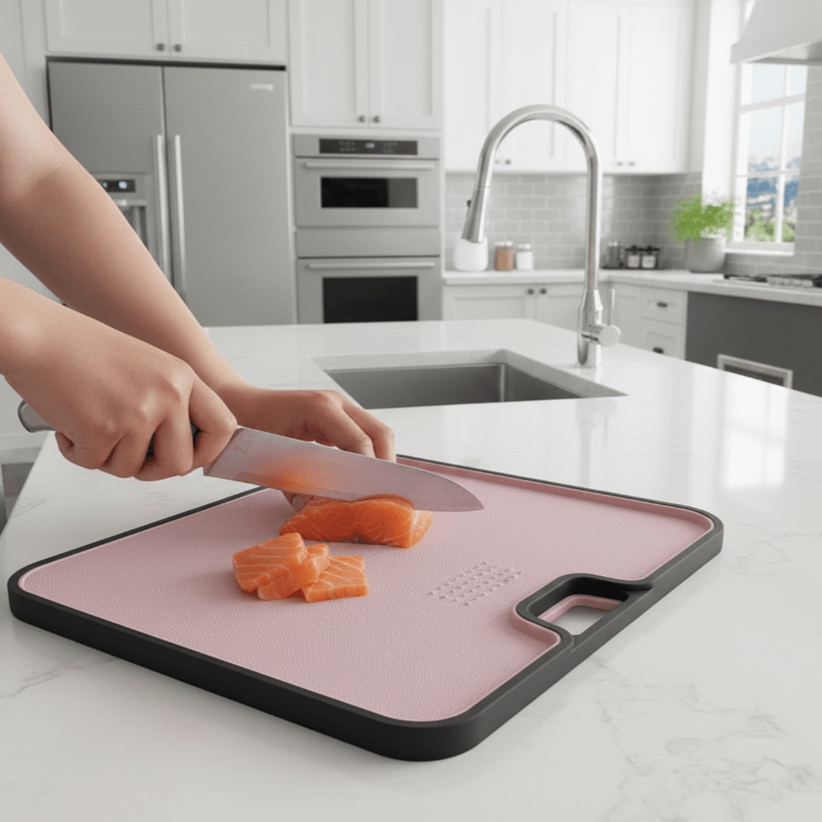 Eco-Friendly Wheat Straw Cutting Board With Double-Sided Design For Meat And Vegetables - Image 1