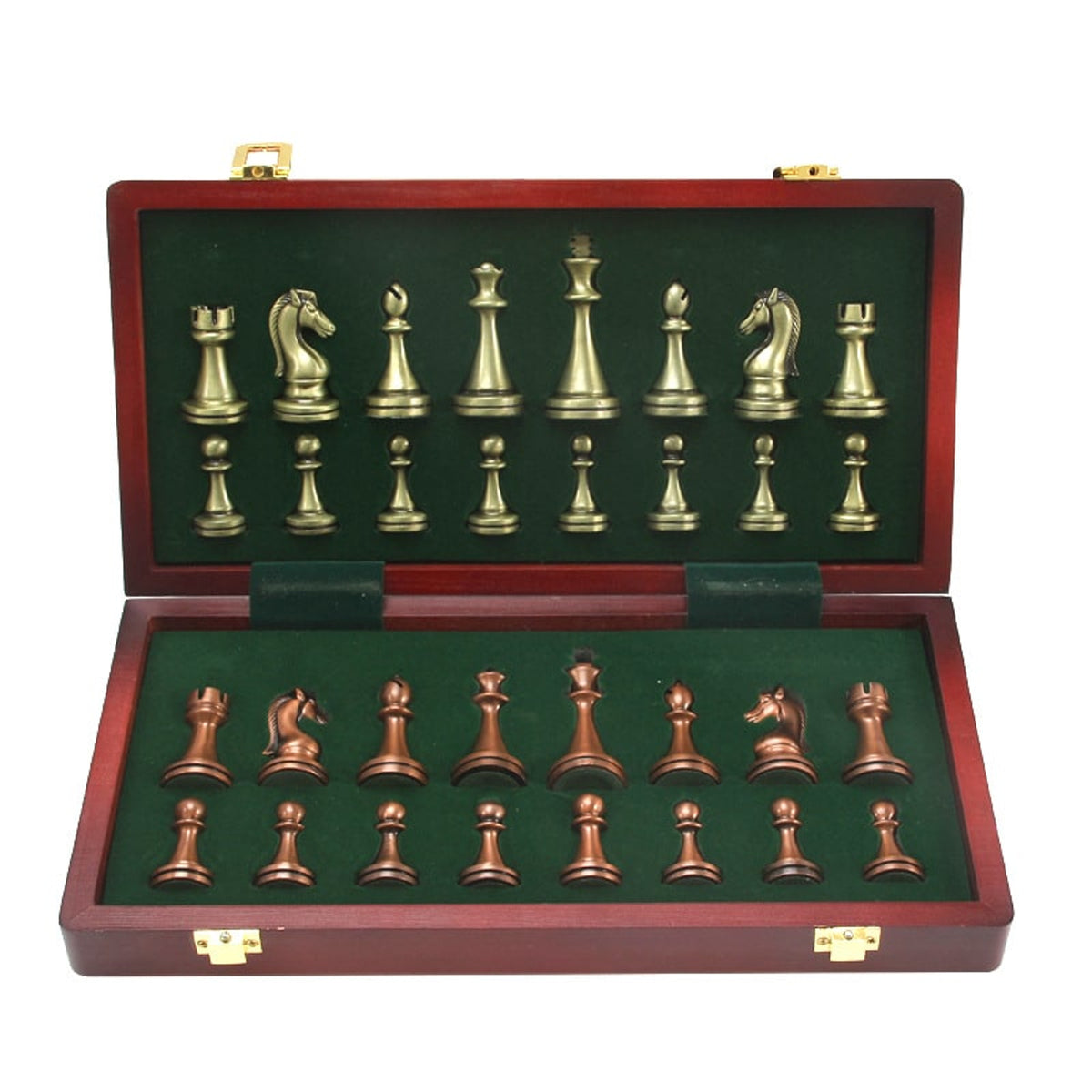 Folding Metal Alloy Chess Set With European Competitive Educational Toy Board - Image 5