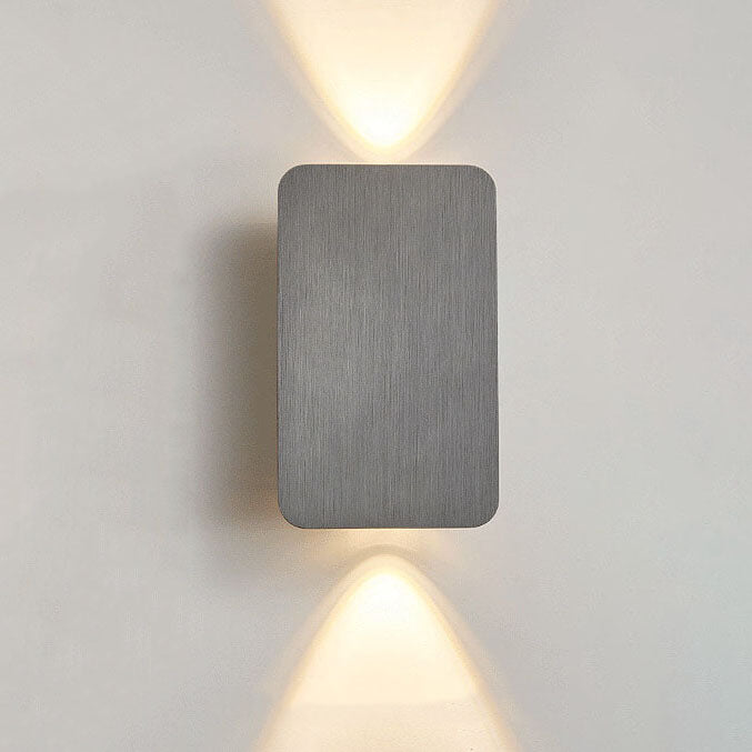 Aluminum Glass Wall Sconce with Up Down Glow