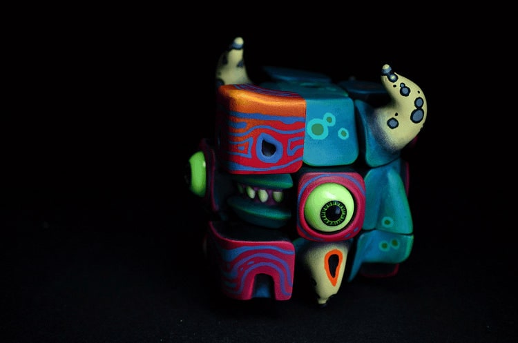 Handmade Art Toy Cube Unique Hand-Painted Puzzle Monster For Creative Souls - Image 7