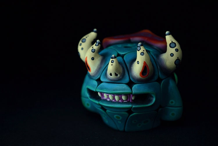 Handmade Art Toy Cube Unique Hand-Painted Puzzle Monster For Creative Souls - Image 8