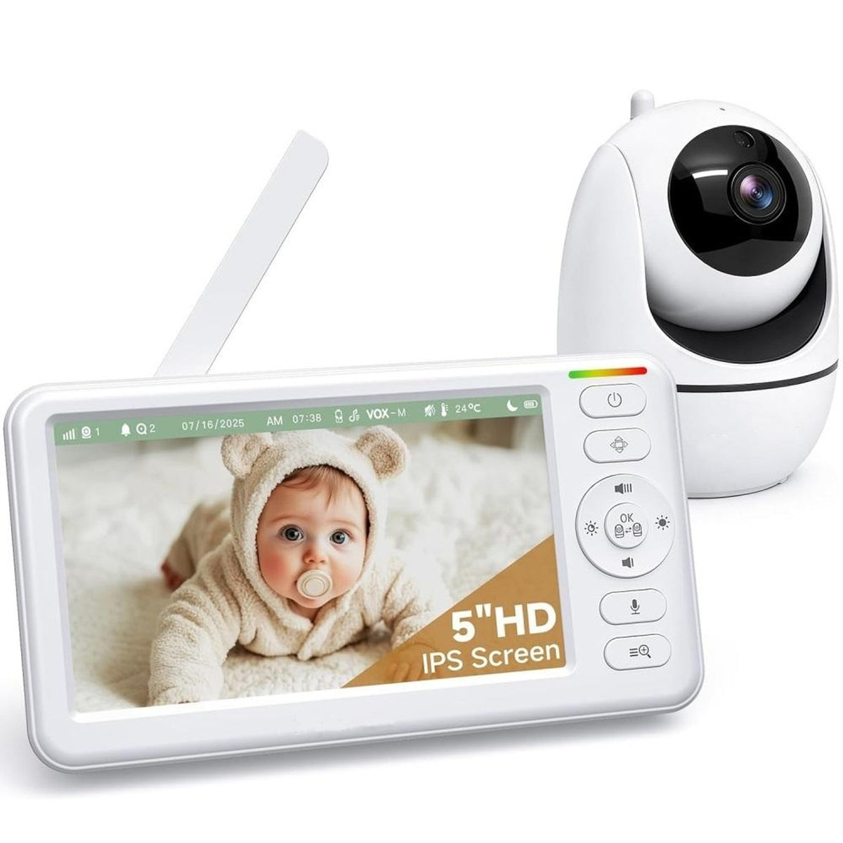 HD Wireless Baby Monitor With Night Vision Two-Way Audio And 1000ft Range - Image 1