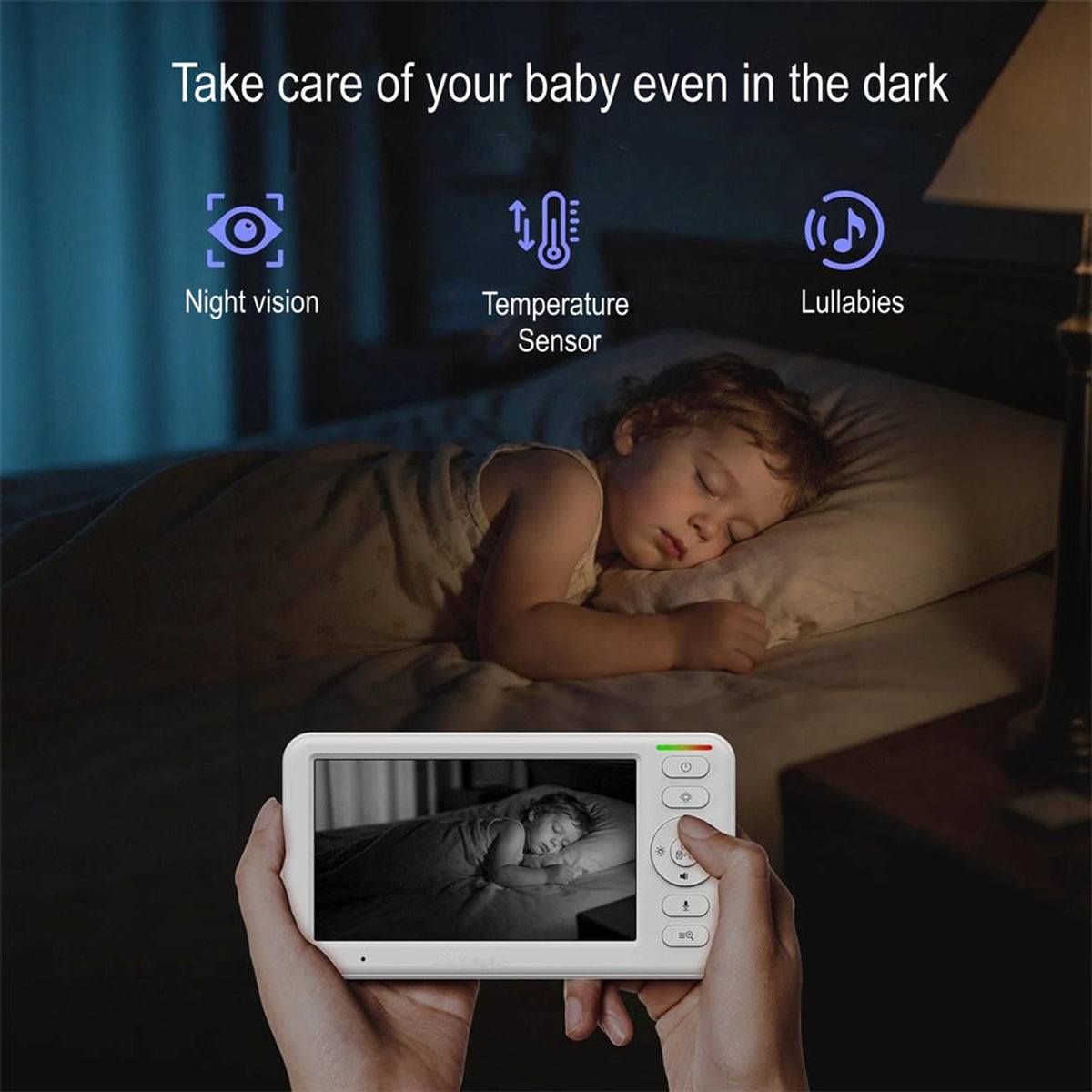 HD Wireless Baby Monitor With Night Vision Two-Way Audio And 1000ft Range - Image 5