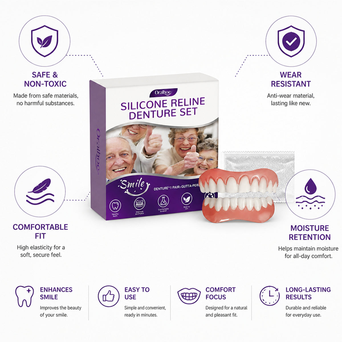 High-Elastic Silicone Denture Reline Kit For A Secure Comfortable Fit - Image 4