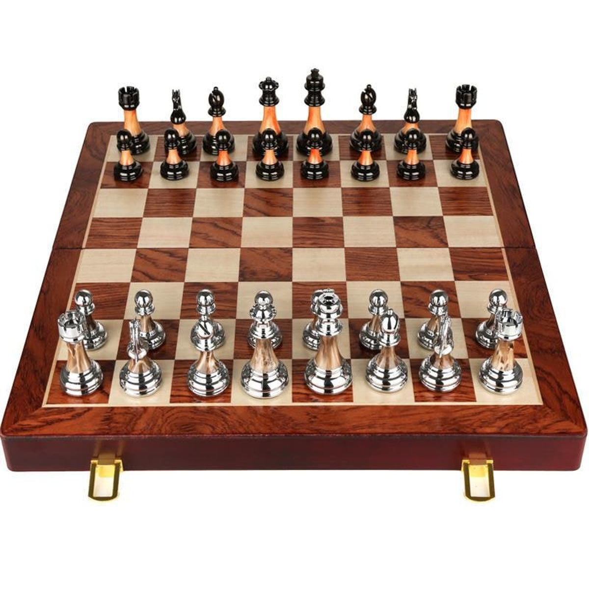 High-End Chess Set In Gift Box With Zinc Alloy & Acrylic Pieces - Image 4