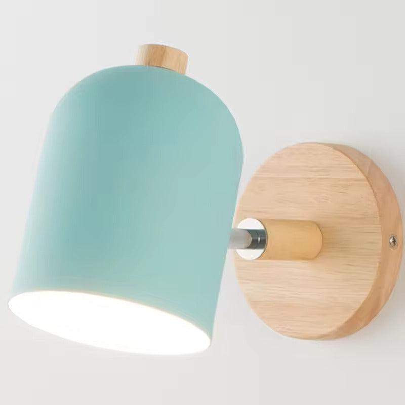 Scandinavian Wood LED Wall Sconce Color Shade
