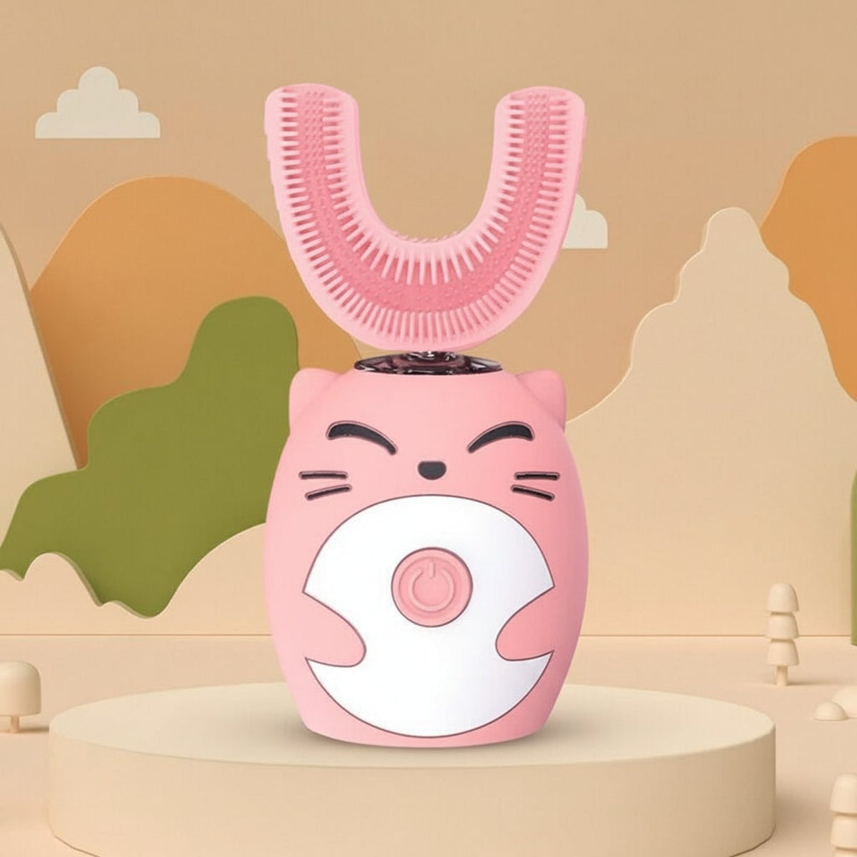 Kids Electric Toothbrush With Soft Silicone U-Shape Head For Easy Sonic Deep Cleaning - Image 4