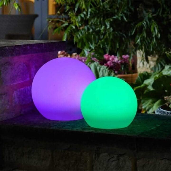Solar LED Orb Light with Color Changing Glow