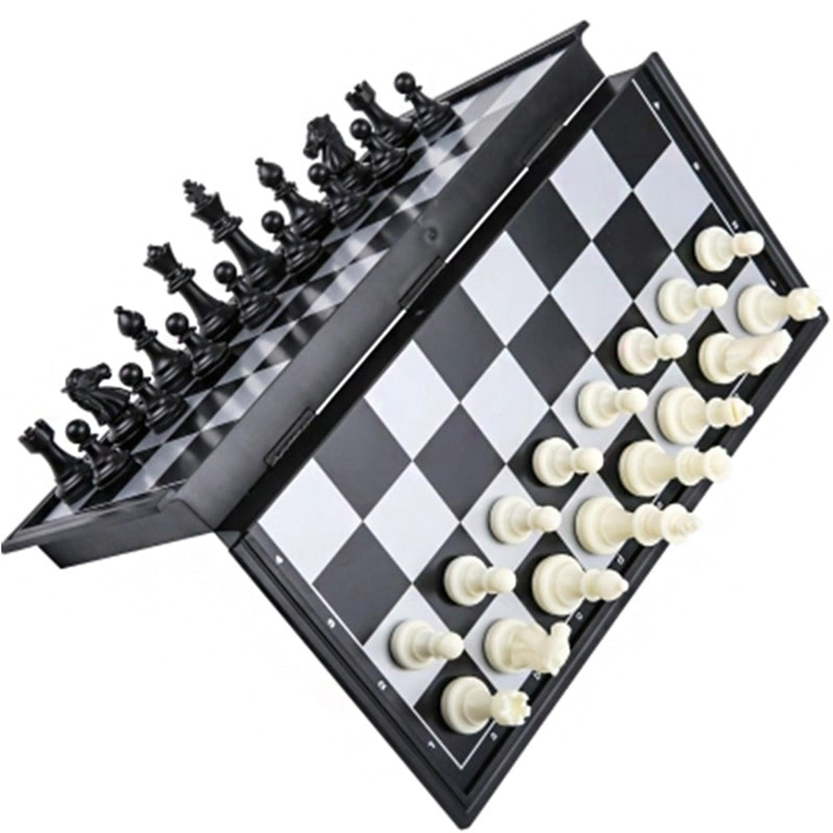 Magnetic Chess Set Folding Board With PVC Pieces For Elementary Students - Image 2