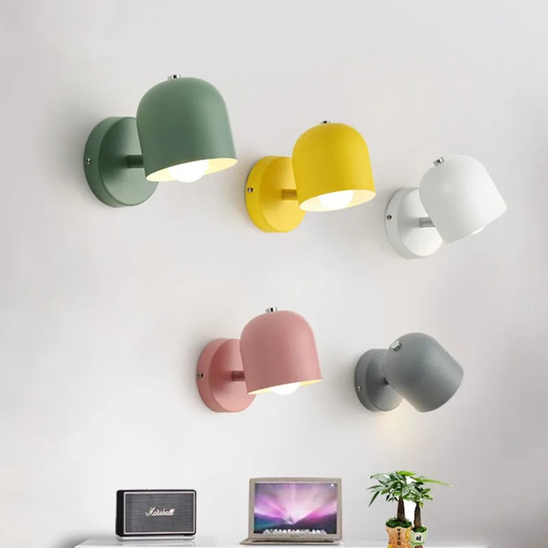 Modern Macaron Dome Wall Sconce with Glass