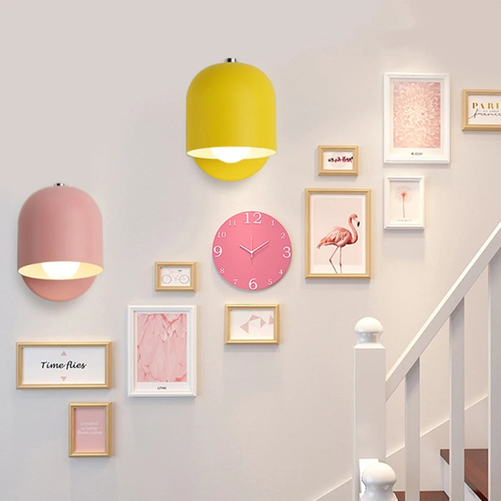 Modern Macaron Dome Wall Sconce with Glass