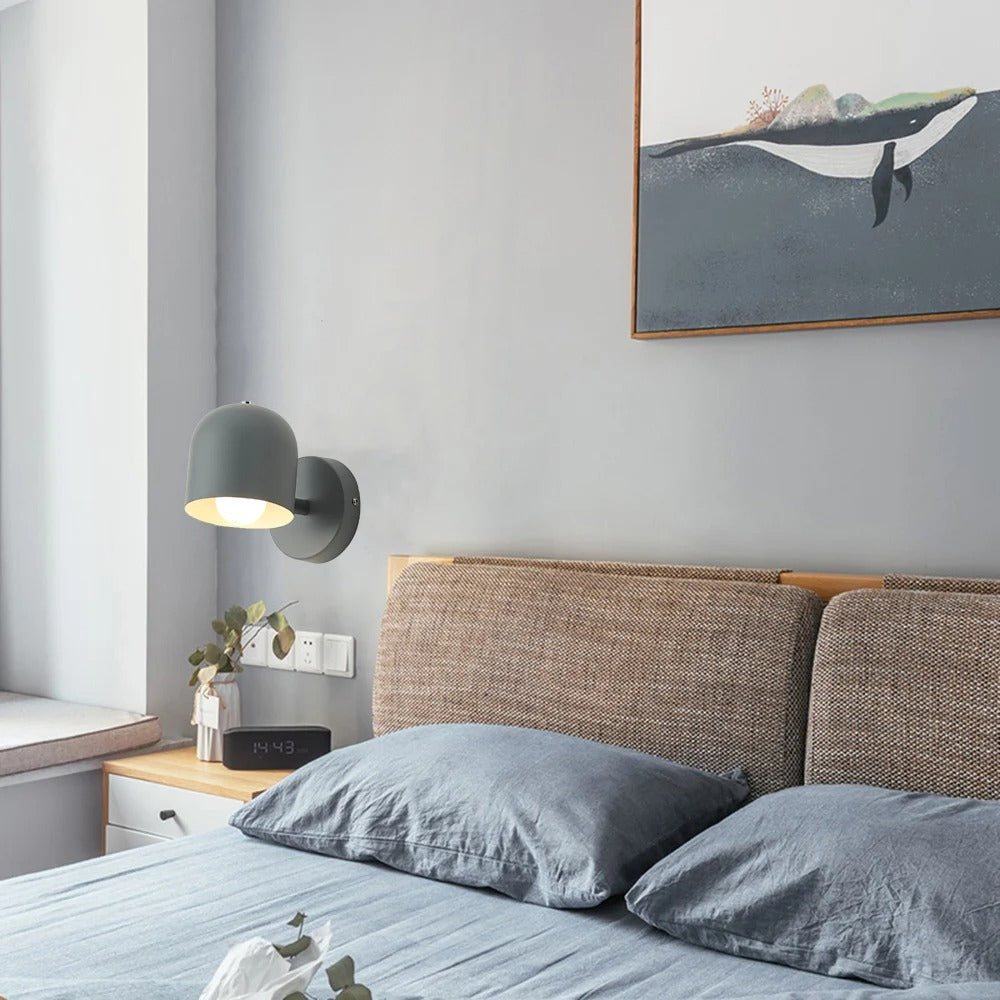 Modern Macaron Dome Wall Sconce with Glass
