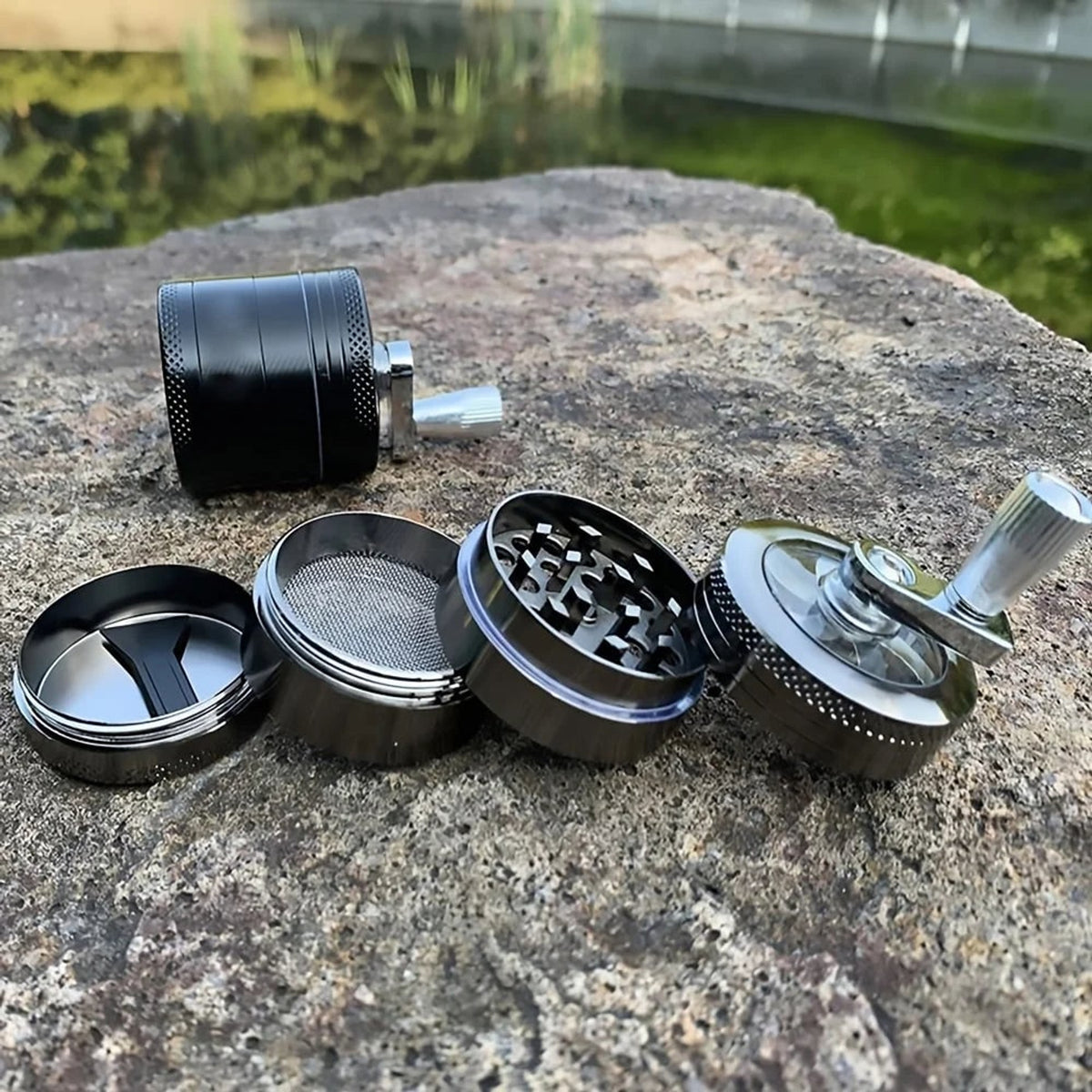 Manual Spice Grinder With Ergonomic Hand Crank For Nutmeg Peppercorns And Rock Salt - Image 2