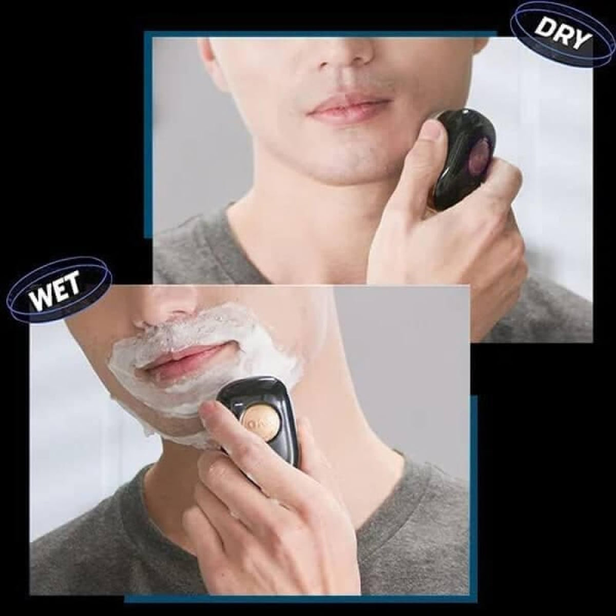 Men's Mini Electric Shaver Portable 7200 Rpm Turbo 6-Blade Rechargeable Grooming Tool - Image 5