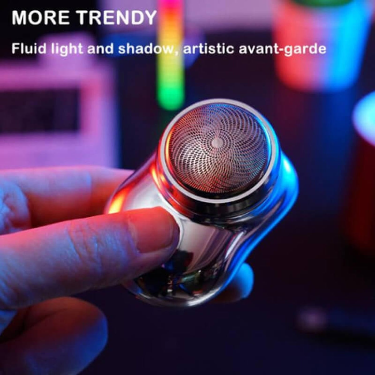 Men's Mini Electric Shaver Portable 7200 Rpm Turbo 6-Blade Rechargeable Grooming Tool - Image 6